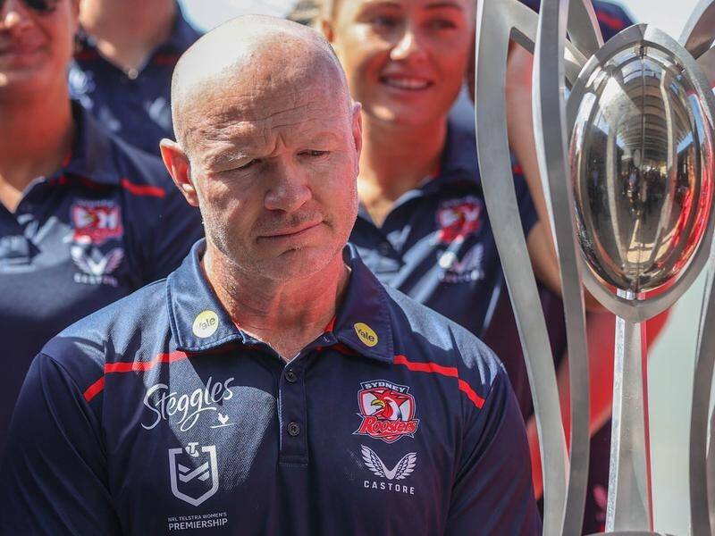 The Roosters' NRLW coach John Strange hopes a surprise overseas signing can help them to glory. (Russell Freeman/AAP PHOTOS)