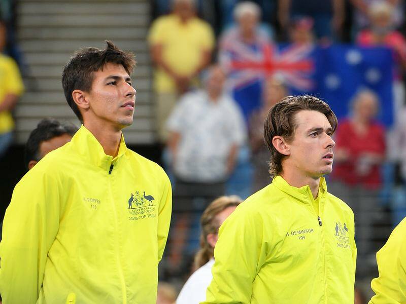 Alexei Popyrin and Alex de Minaur have been knocked out of the Olympic men's doubles. Photo: Dan Himbrechts/AAP PHOTOS