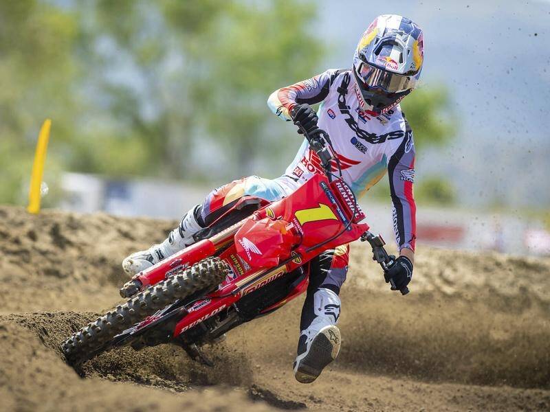 Australian racer Jett Lawrence prepares for his title defence of the Pro Motocross Championship. (AP PHOTO)