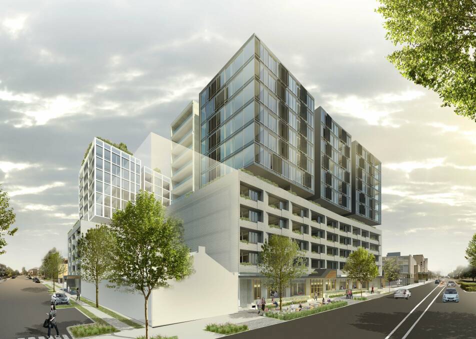 "Gateway" site: An artist's impression of how a $83 million redevelopment of Kogarah RSL Club, on the corner of Railway Parade and Blake Street, will look.