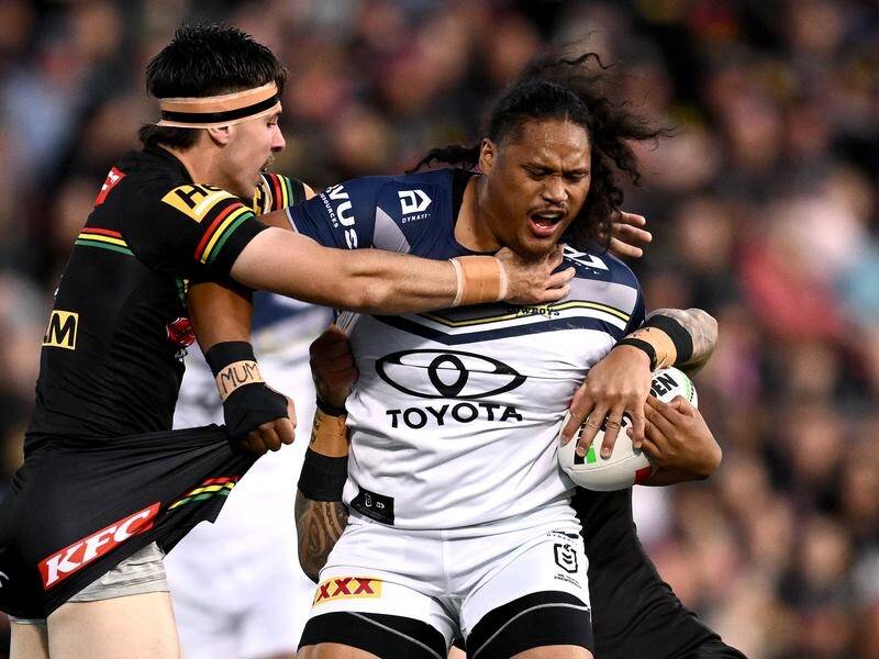 Luciano Leilua has been released by the Cowboys and has signed with the Dragons. (Dan Himbrechts/AAP PHOTOS)