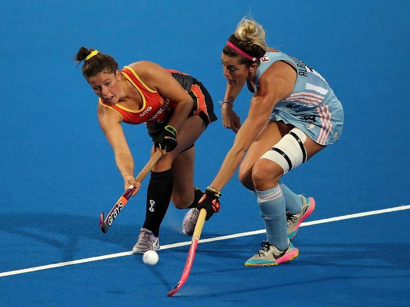 Sophie Taylor (left) joined her Australian Hockeyroos teammates in Perth after a long absence.