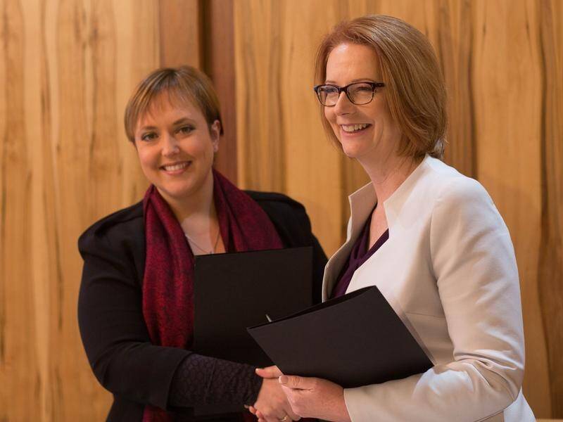 Lara Giddings' time as Tasmanian premier coincided with the prime ministership of Julia Gillard. (James Knowler/AAP PHOTOS)