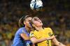 World Cup star Caitlin Foord was ruled out just before the Matildas' 2-1 loss to Canada. (Darren England/AAP PHOTOS)