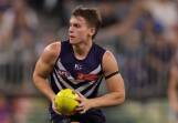 Caleb Serong says the Dockers must trust their game plan to ensure a top-four spot. (Richard Wainwright/AAP PHOTOS)