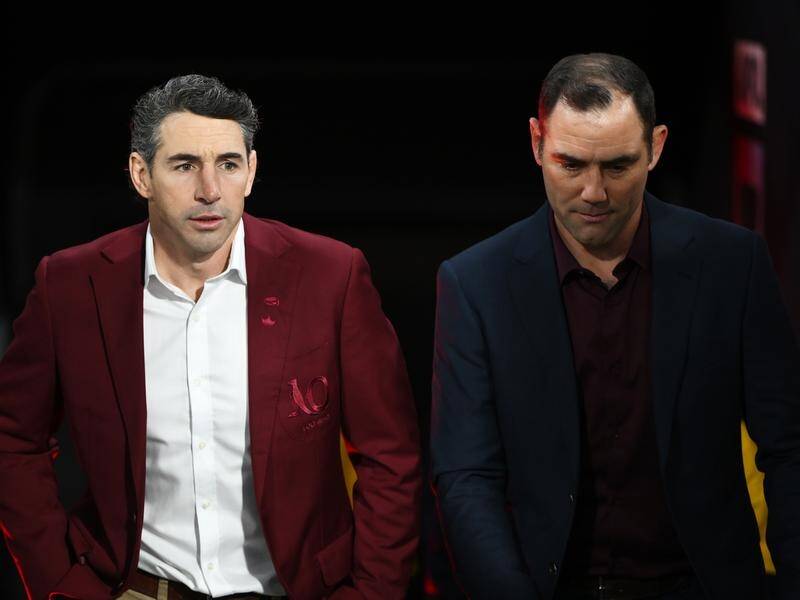 Billy Slater (left) and Cameron Smith are both in line to be inducted as NRL Immortals. (Joel Carrett/AAP PHOTOS)