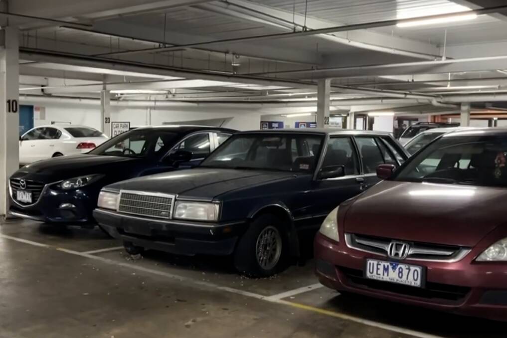 The sad reason this old Ford has been left in a busy carpark for over a decade