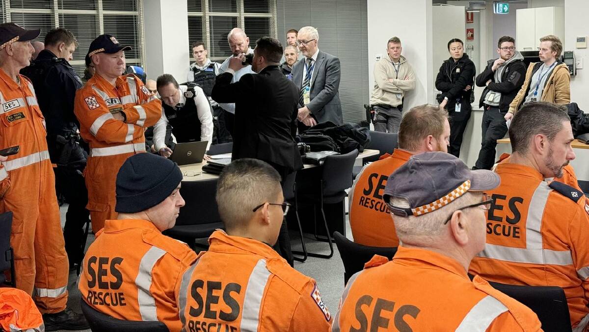 Dozens of emergency service workers are involved in the search for any trace of Adrian Romeo. (HANDOUT/VICTORIA POLICE)