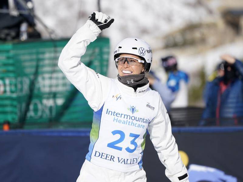 Australian freestyle skier Danielle Scott has struck gold in a World Cup aerials event in Finland. (AP PHOTO)