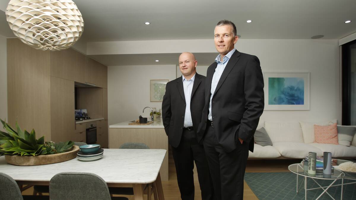 Club concept: Managing director Ben Fairfax (right) and general manager of developments Matt Crews from Bluestone Capital Ventures. 
