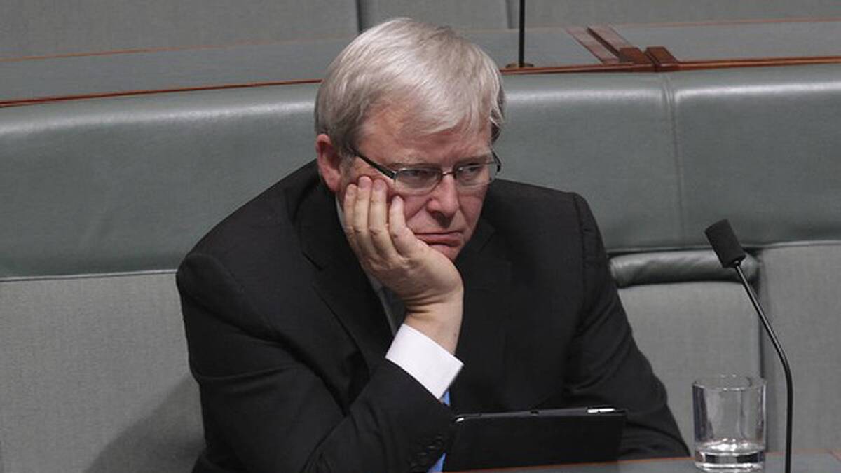 Kevin Rudd spent the year on the backbench. Photo: Alex Ellinghausen