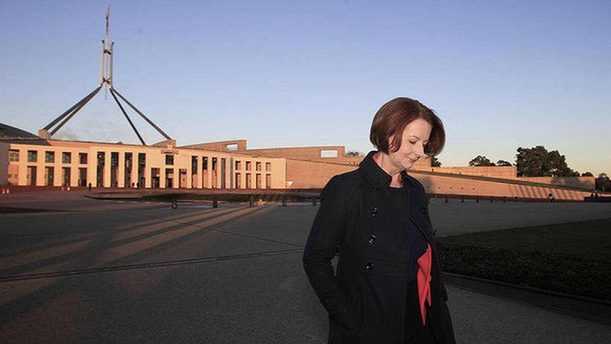 Prime Minister Julia Gillard sells the budget in May. Photo: Andrew Meares